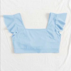 Blue crop top!!